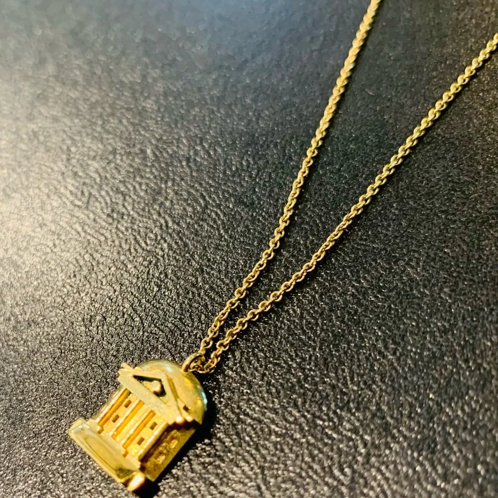 Gold 12k UVA U of Virginia Dome Rotunda Pendant Necklace - Kyle Cavan - Picture 3 of 9